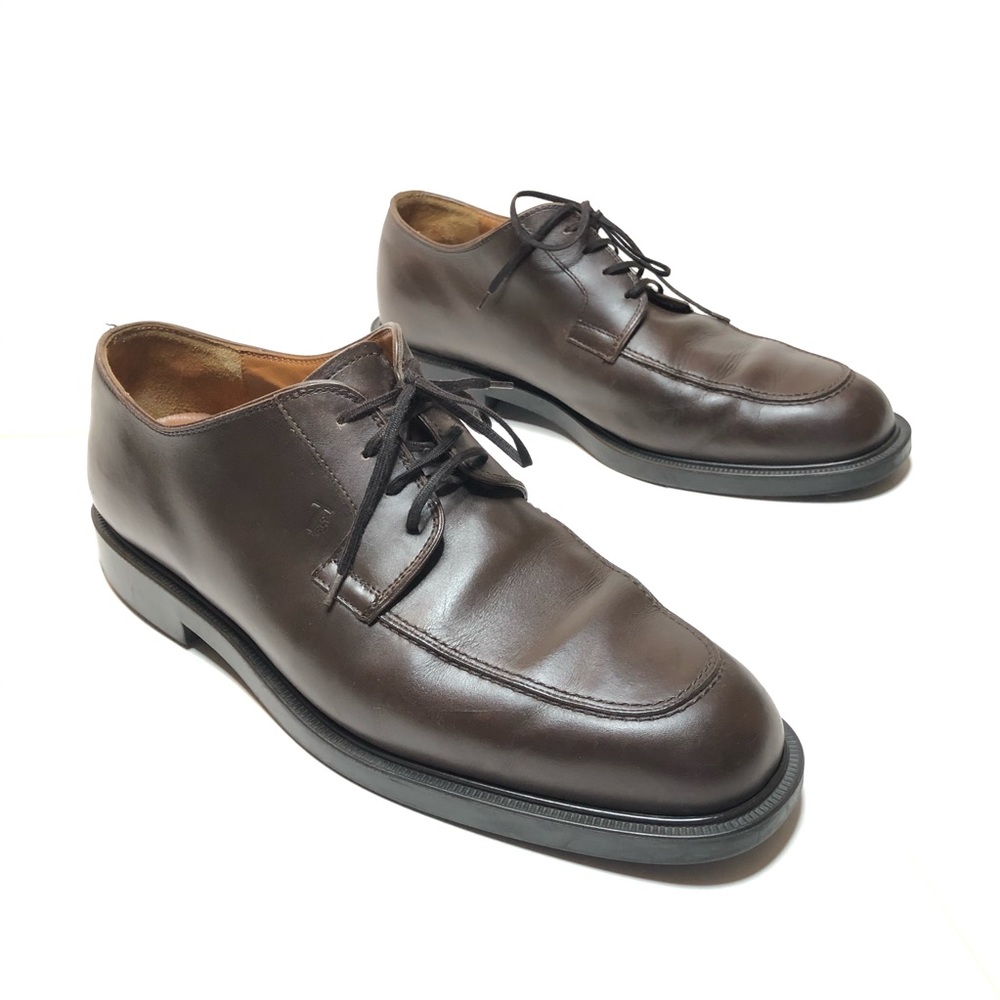 Tod’s Chocolate Brown Lace Up Derby Oxford Shoes